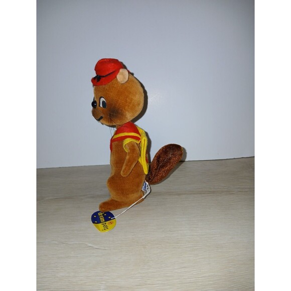 R. Dakin Dream Pets Eager Beaver Stuffed Animal Sawdust Camper Japan Vintage - Picture 11 of 16